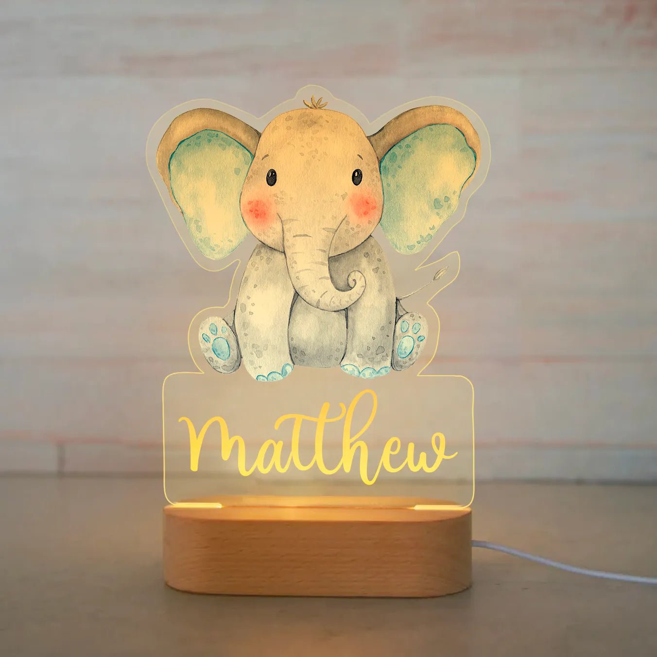 Personalized Animal-Themed Night Light for Kids