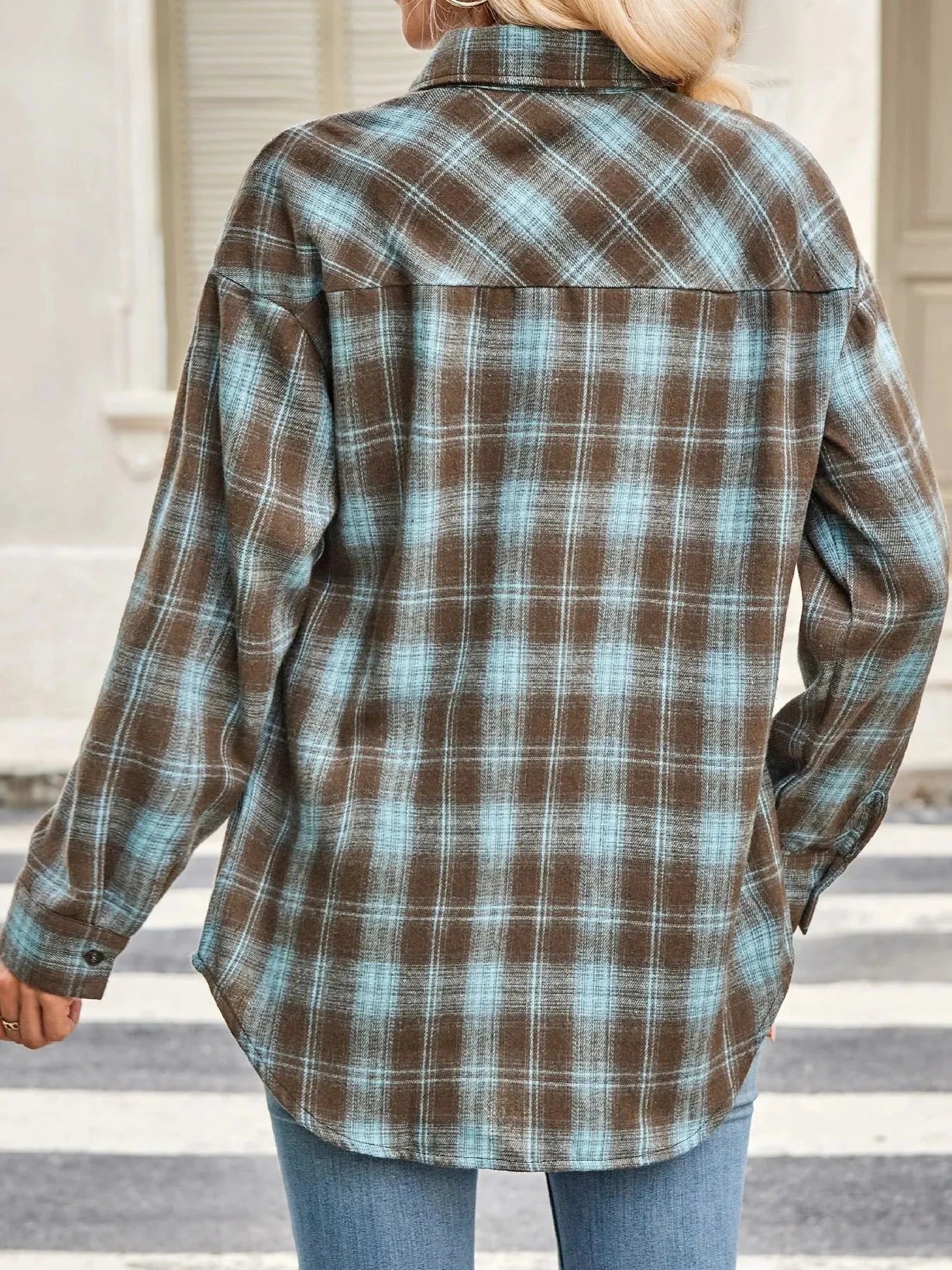 Plaid Button Up Long Sleeve Shirt