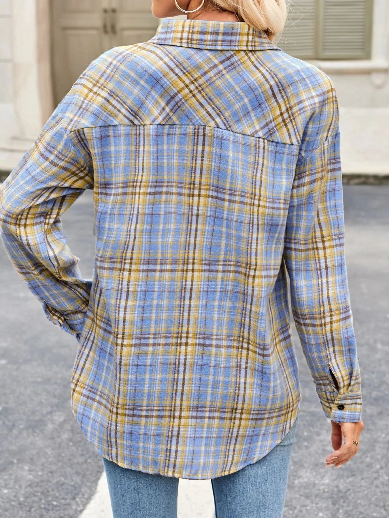 Plaid Button Up Long Sleeve Shirt
