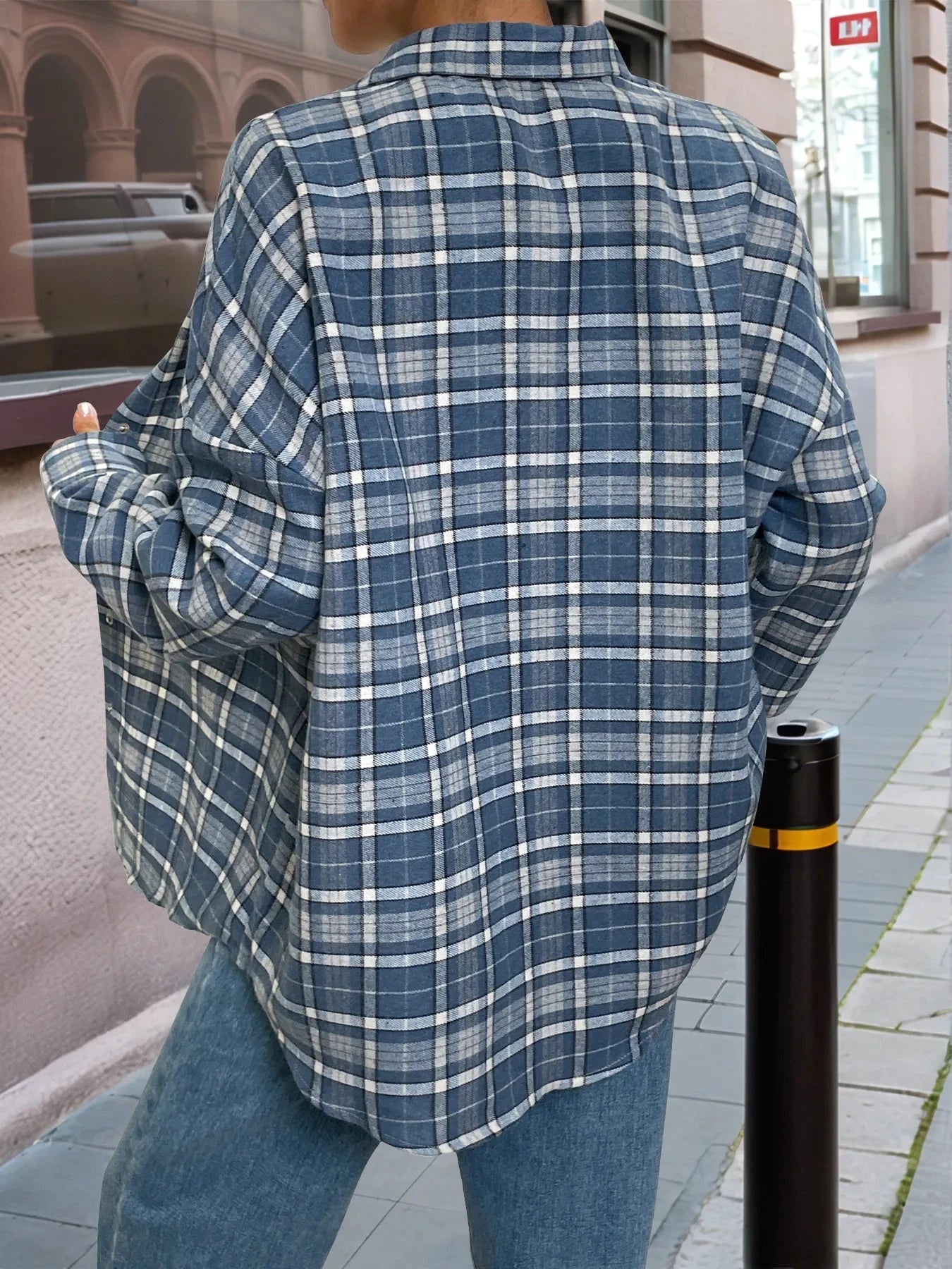 Plaid Button Up Long Sleeve Shirt