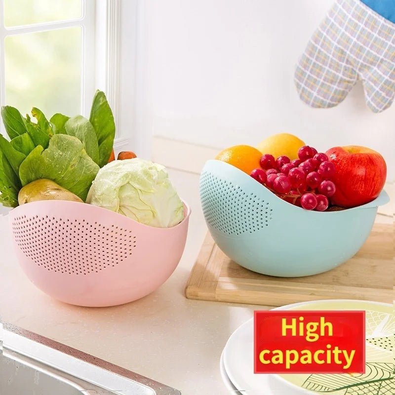 Plastic colander rice sieve