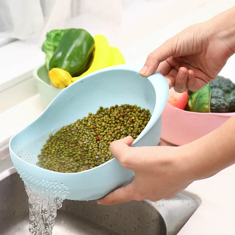 Plastic colander rice sieve