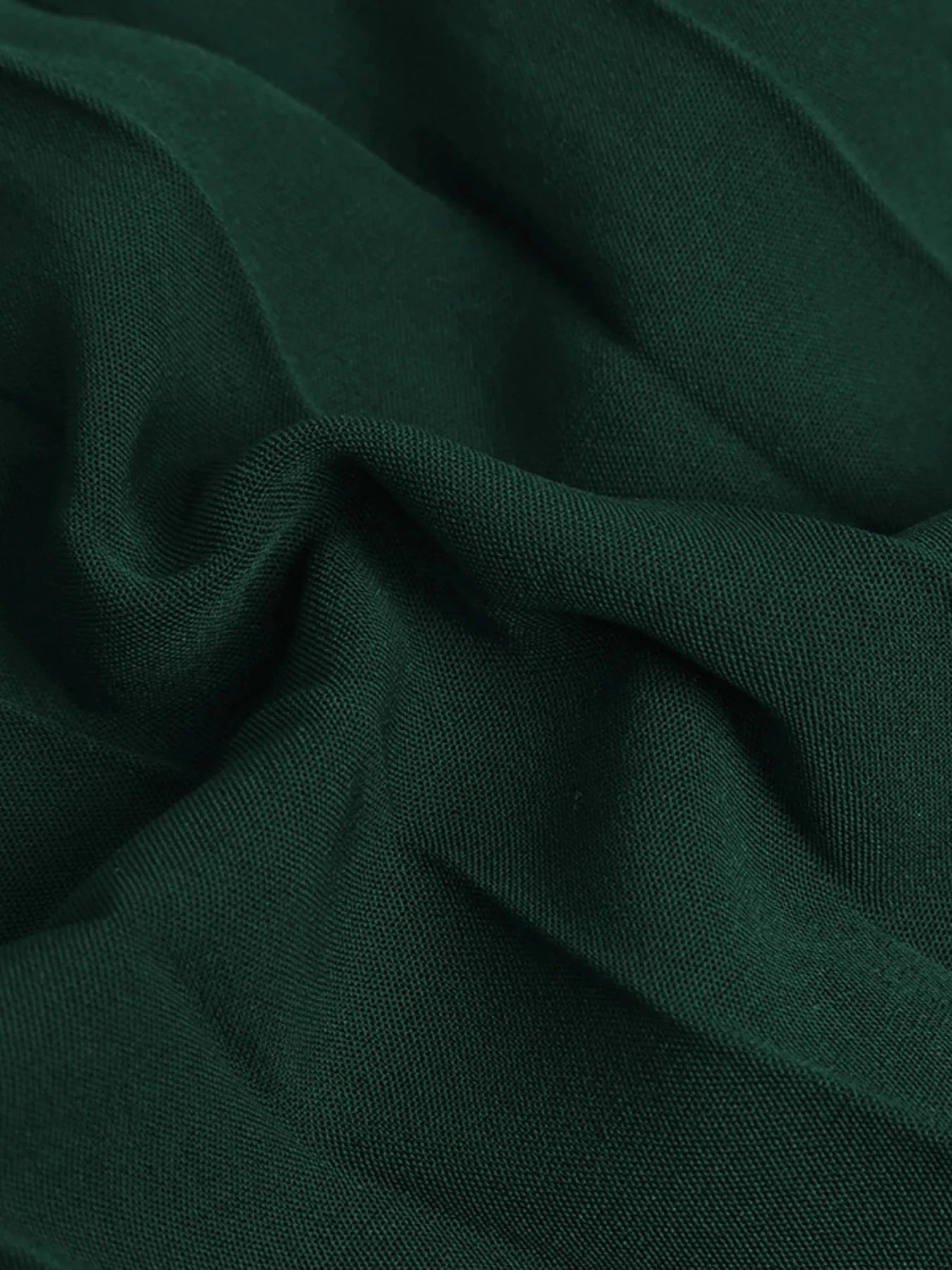 Pleated Round Neck Long Sleeve Dress