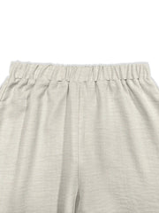 Plus Size Button-Down Shirt and Wide-Leg Pants Set
