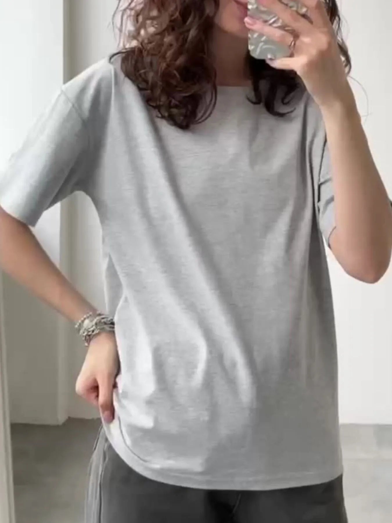 Plus Size Oversized Round Neck Short Sleeve T-Shirt
