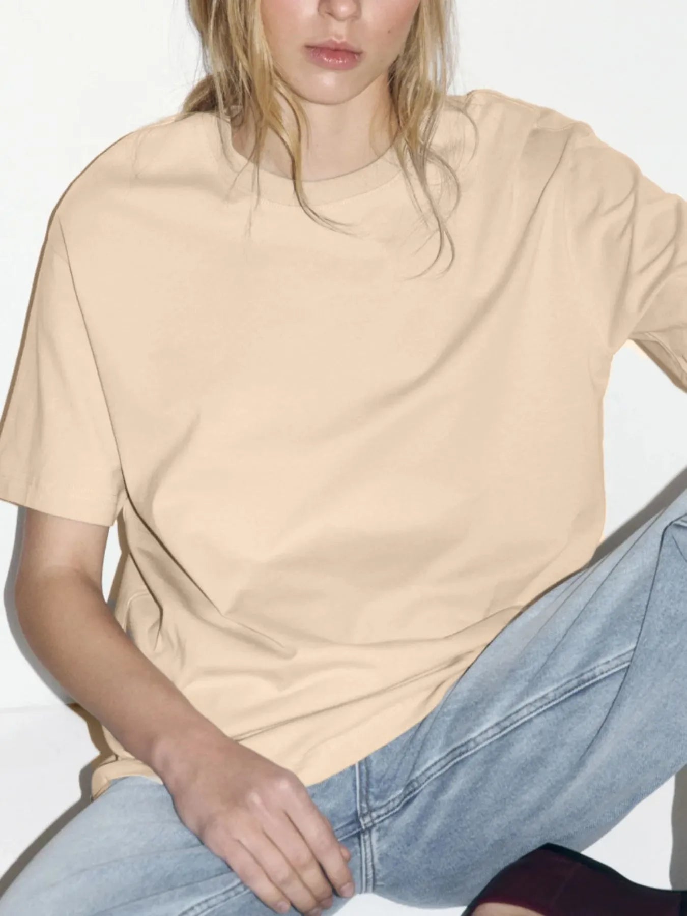 Plus Size Oversized Round Neck Short Sleeve T-Shirt