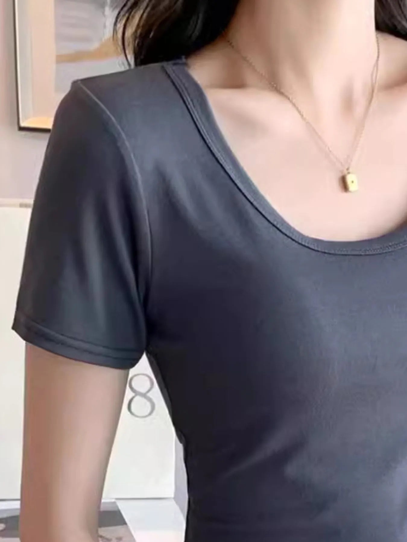 Plus Size Round Neck Short Sleeve T-Shirt