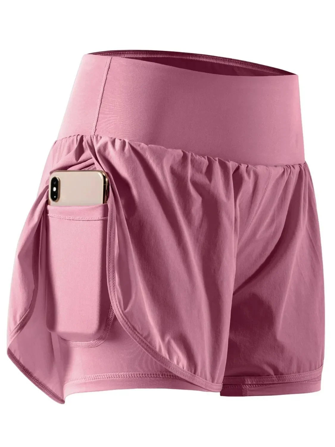 Pocketed High Waist Active Shorts Moonlit Mauve / S
