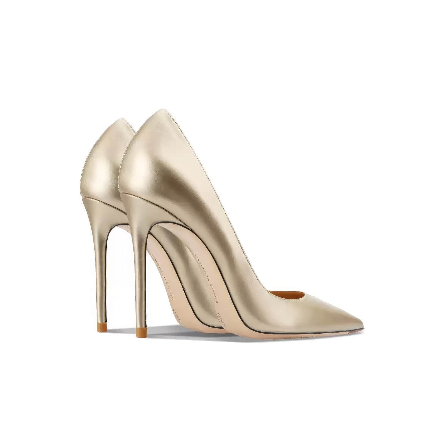 Pointed Toe High Heel Leather Pumps