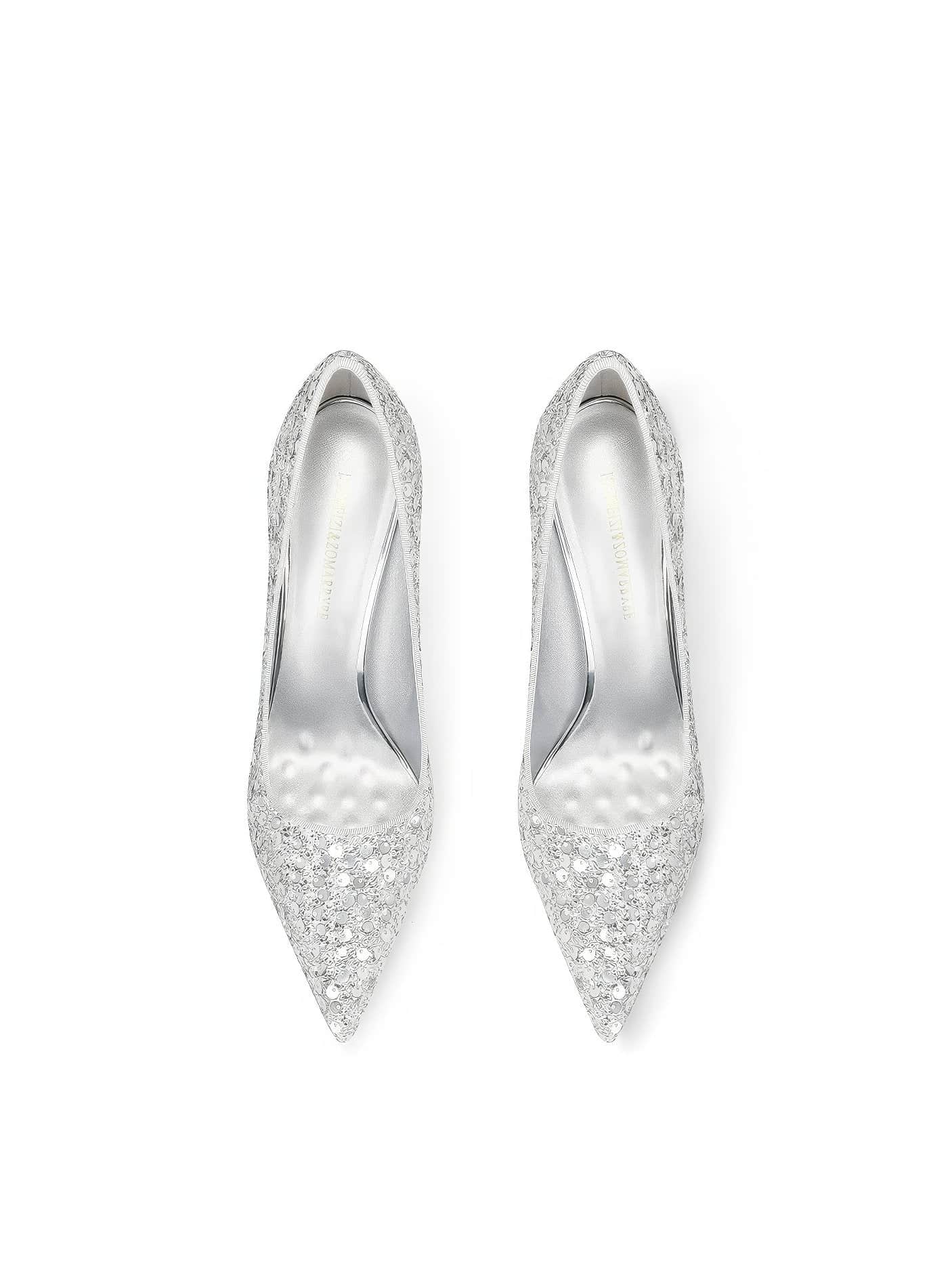 Pointy Toe Sequin Detailed Stiletto Heels