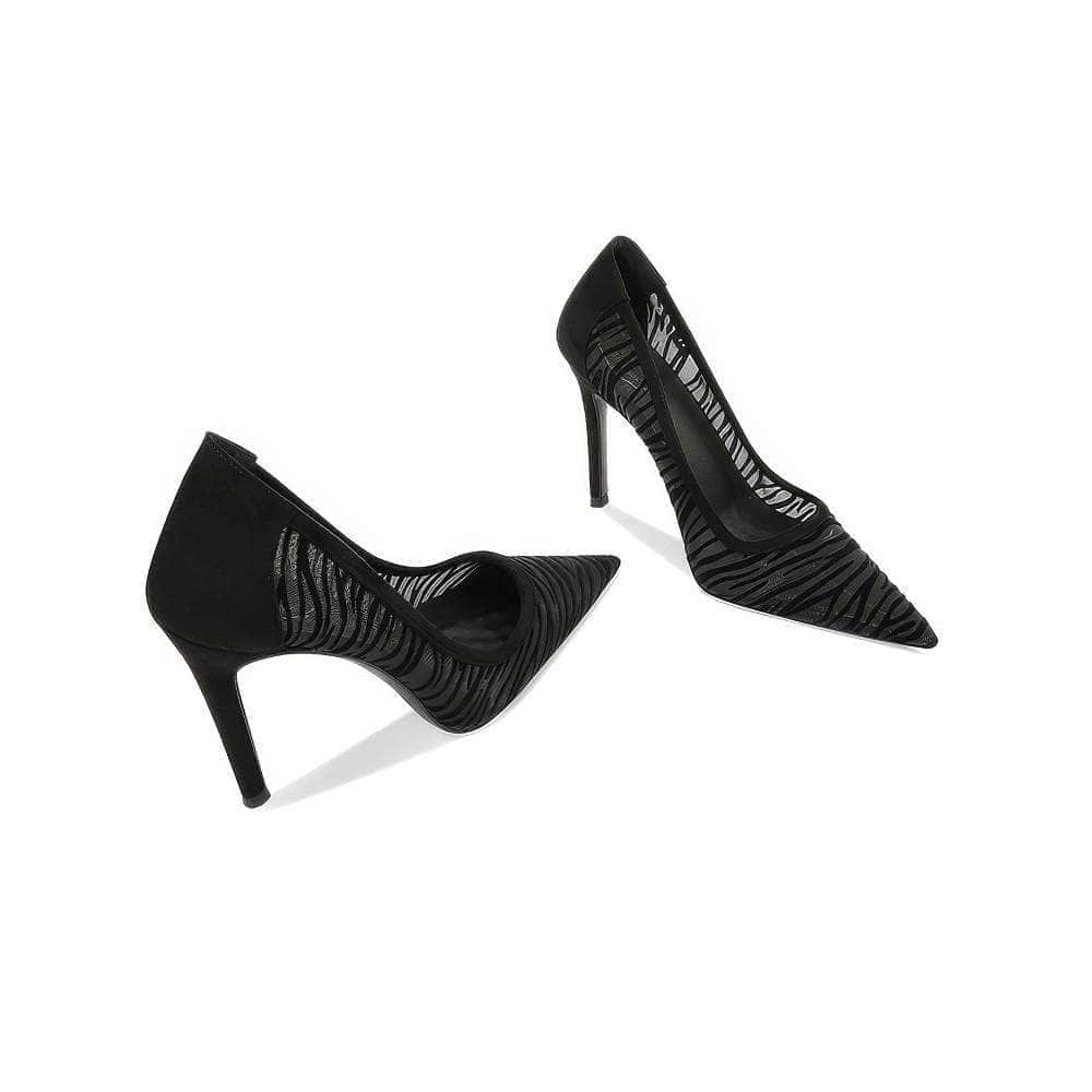 Pointy Toes Laced Court Heels