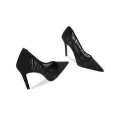 Pointy Toes Laced Court Heels