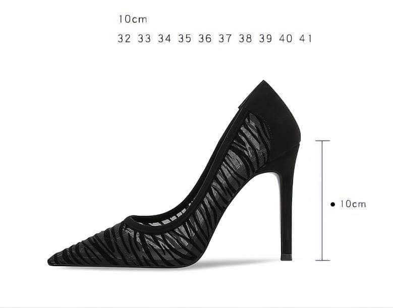 Pointy Toes Laced Court Heels