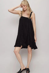 POL Ruffle Hem Sleeveless Mini Dress