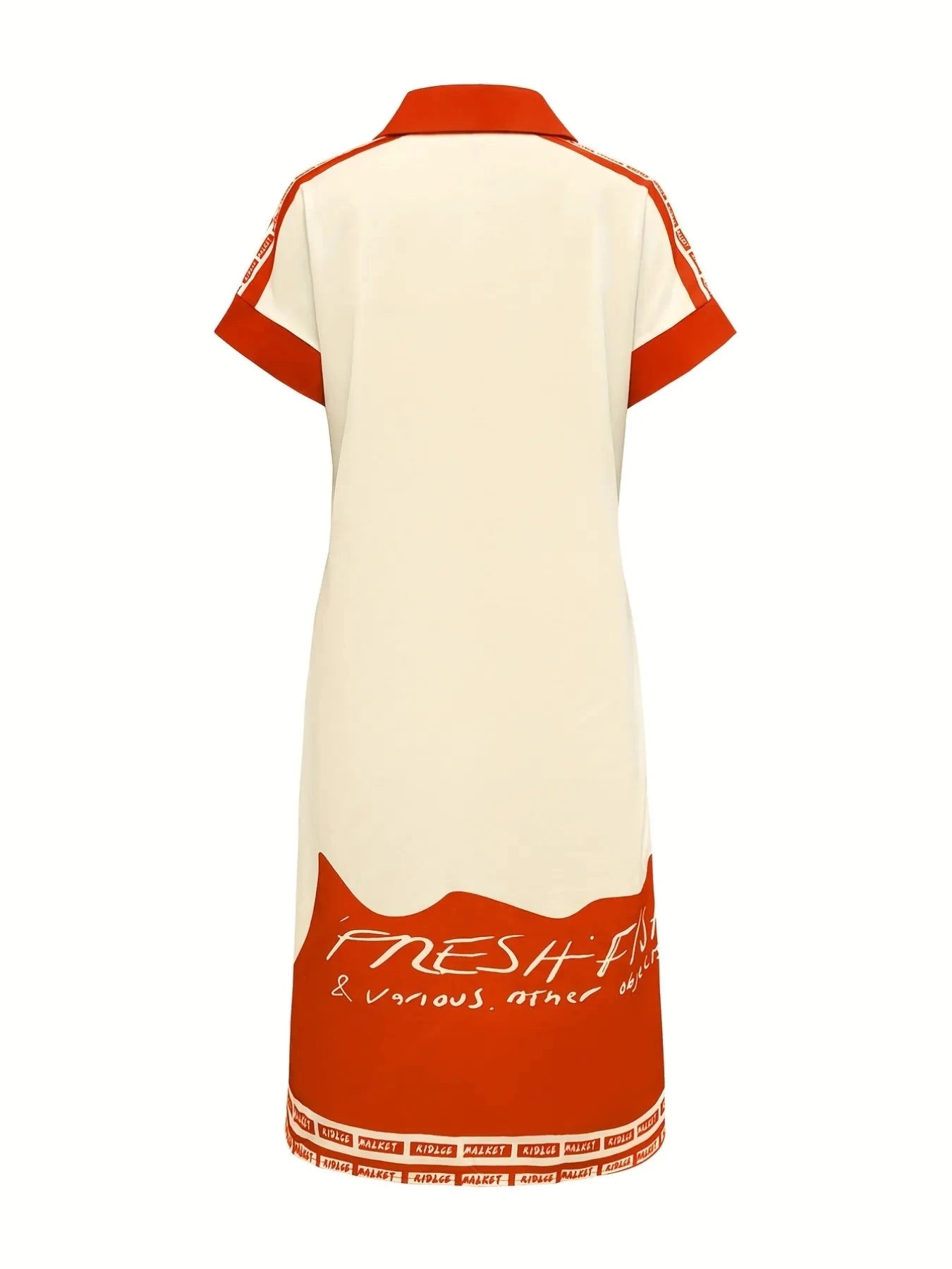 Printed Button Down Shirt Dress