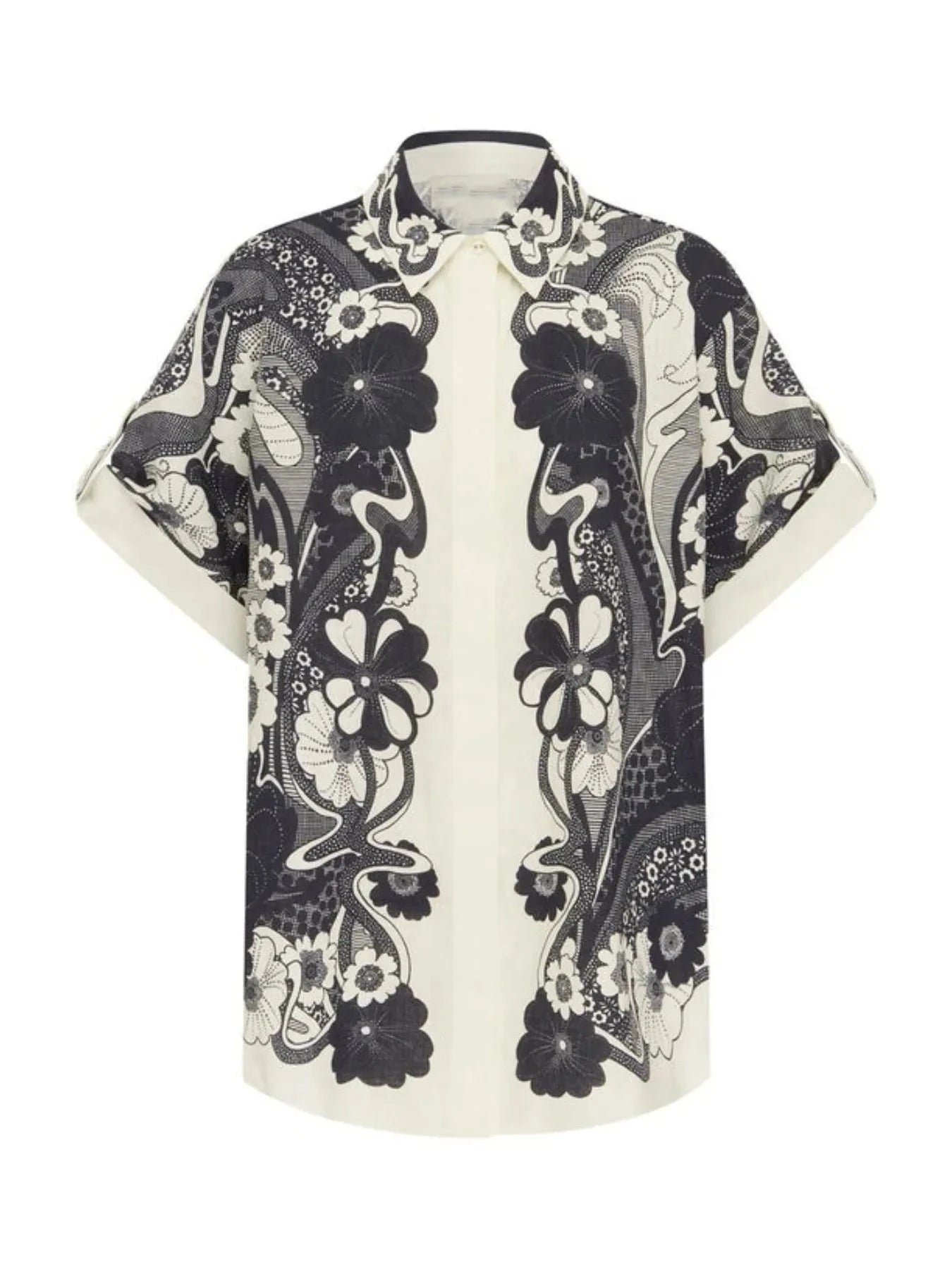 Printed Button Up Shirt and Pants Set