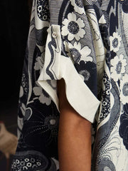 Printed Button Up Shirt and Pants Set