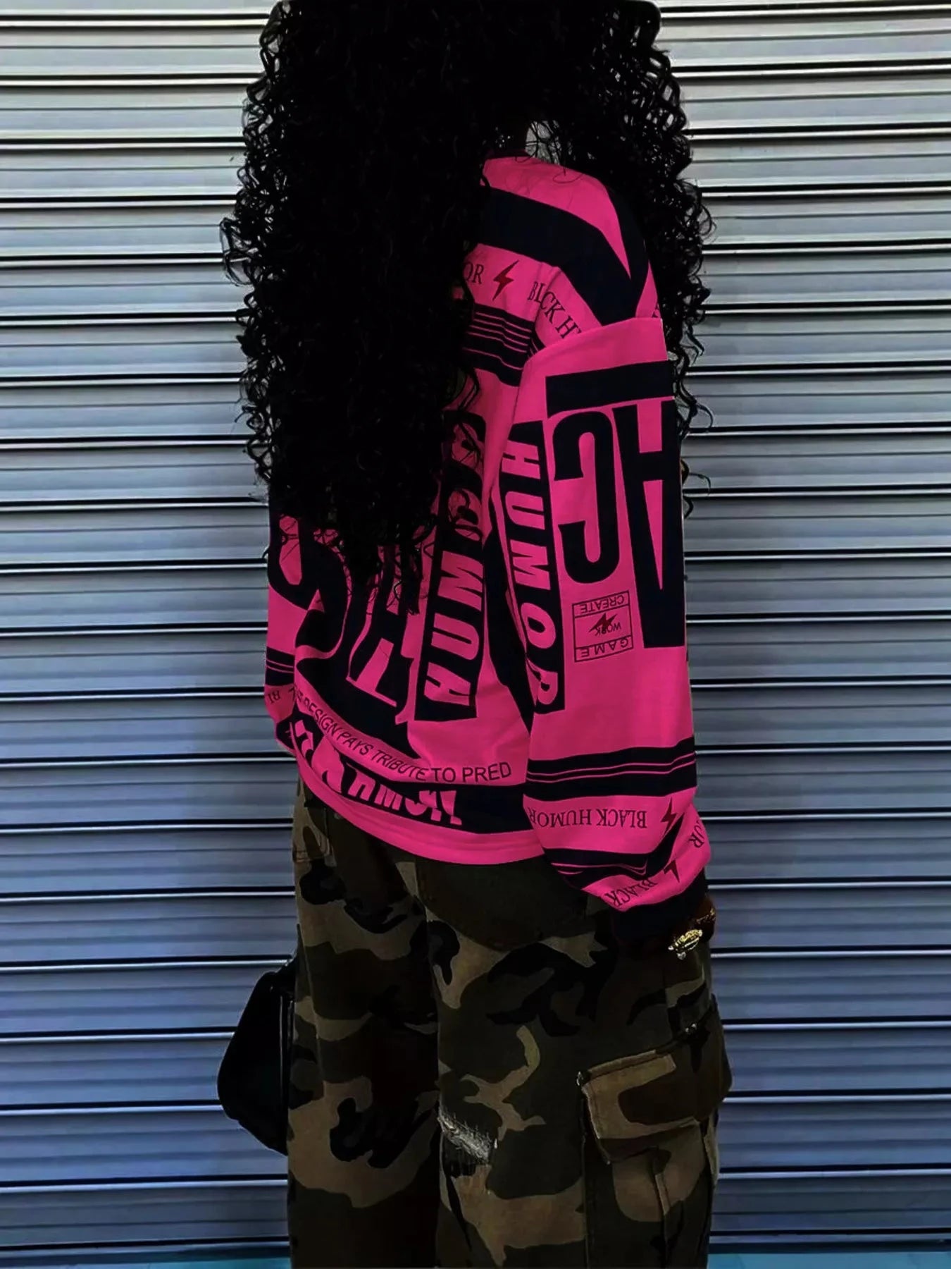 Printed Drop Shoulder Long Sleeve T-Shirt