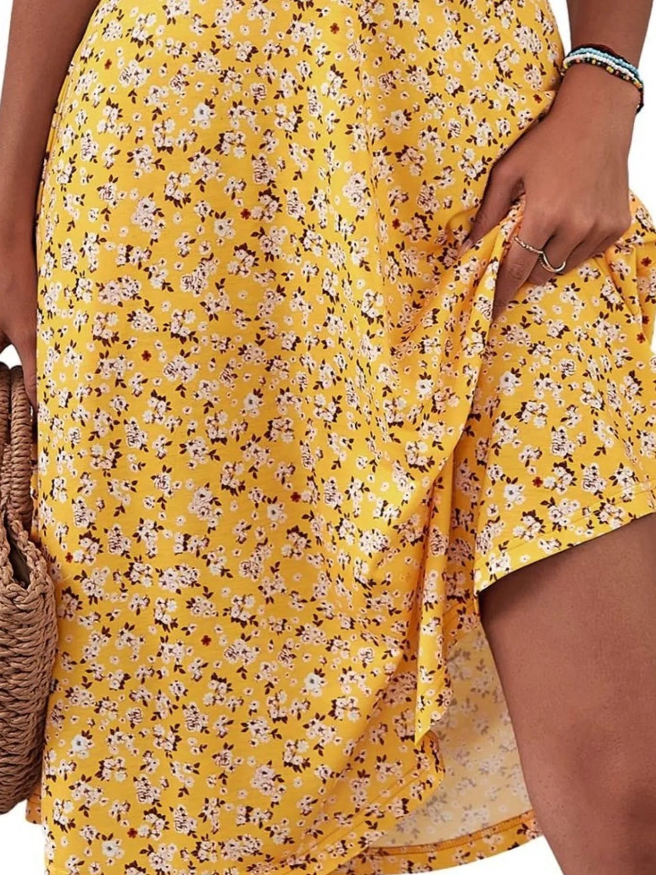 Printed Halter Neck Dress