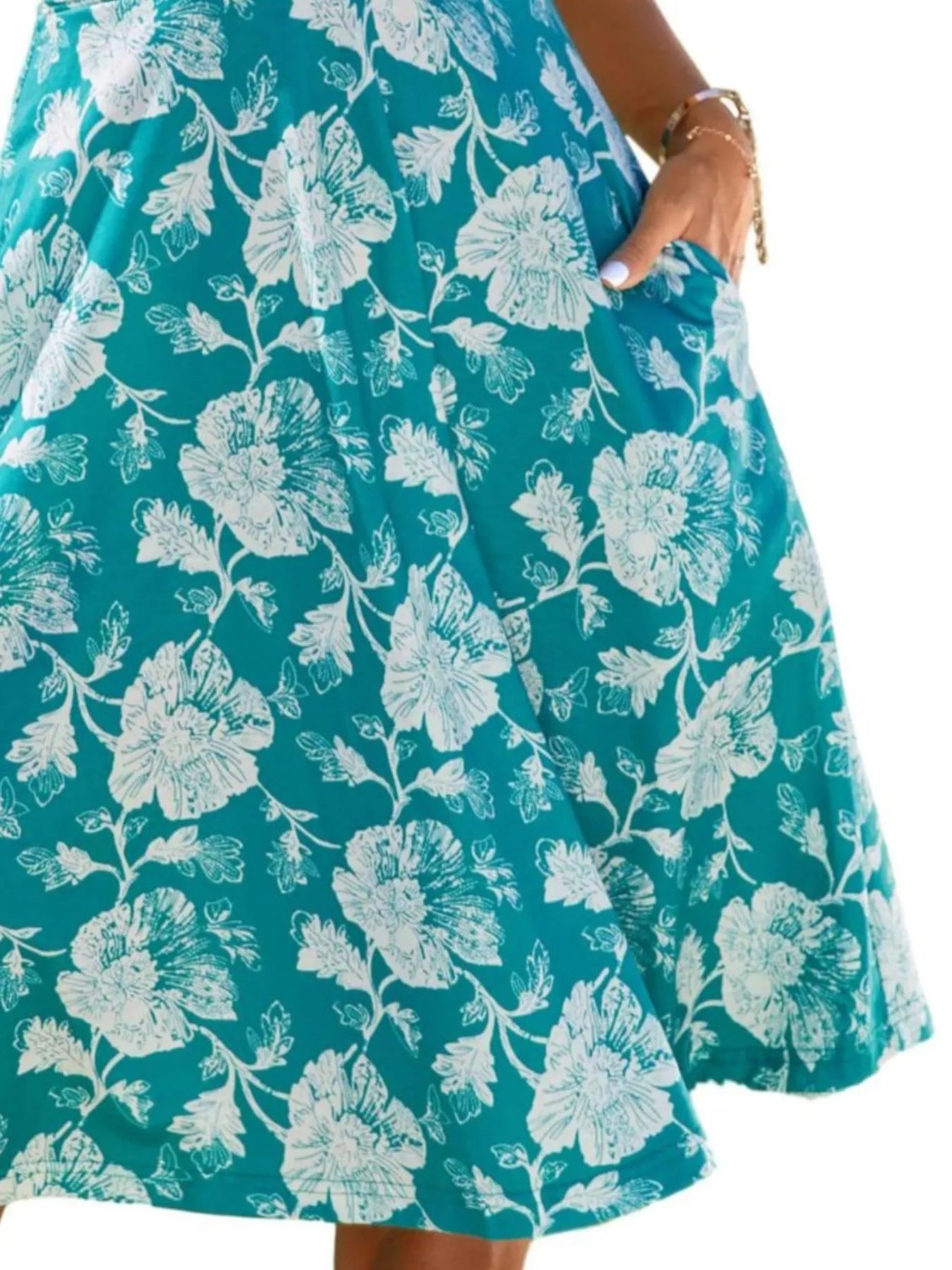 Printed Halter Neck Dress