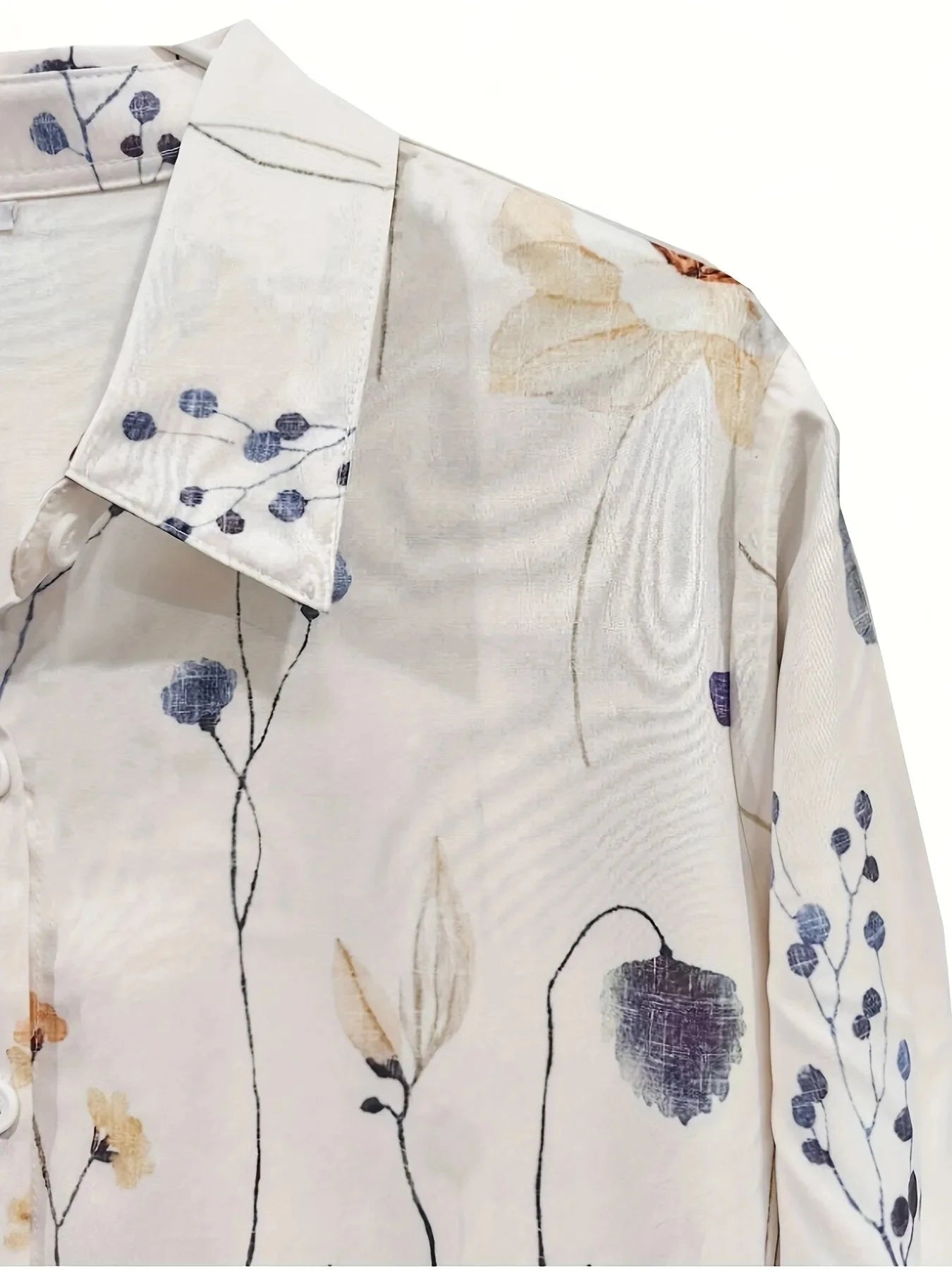 Printed Long Sleeve Blouse