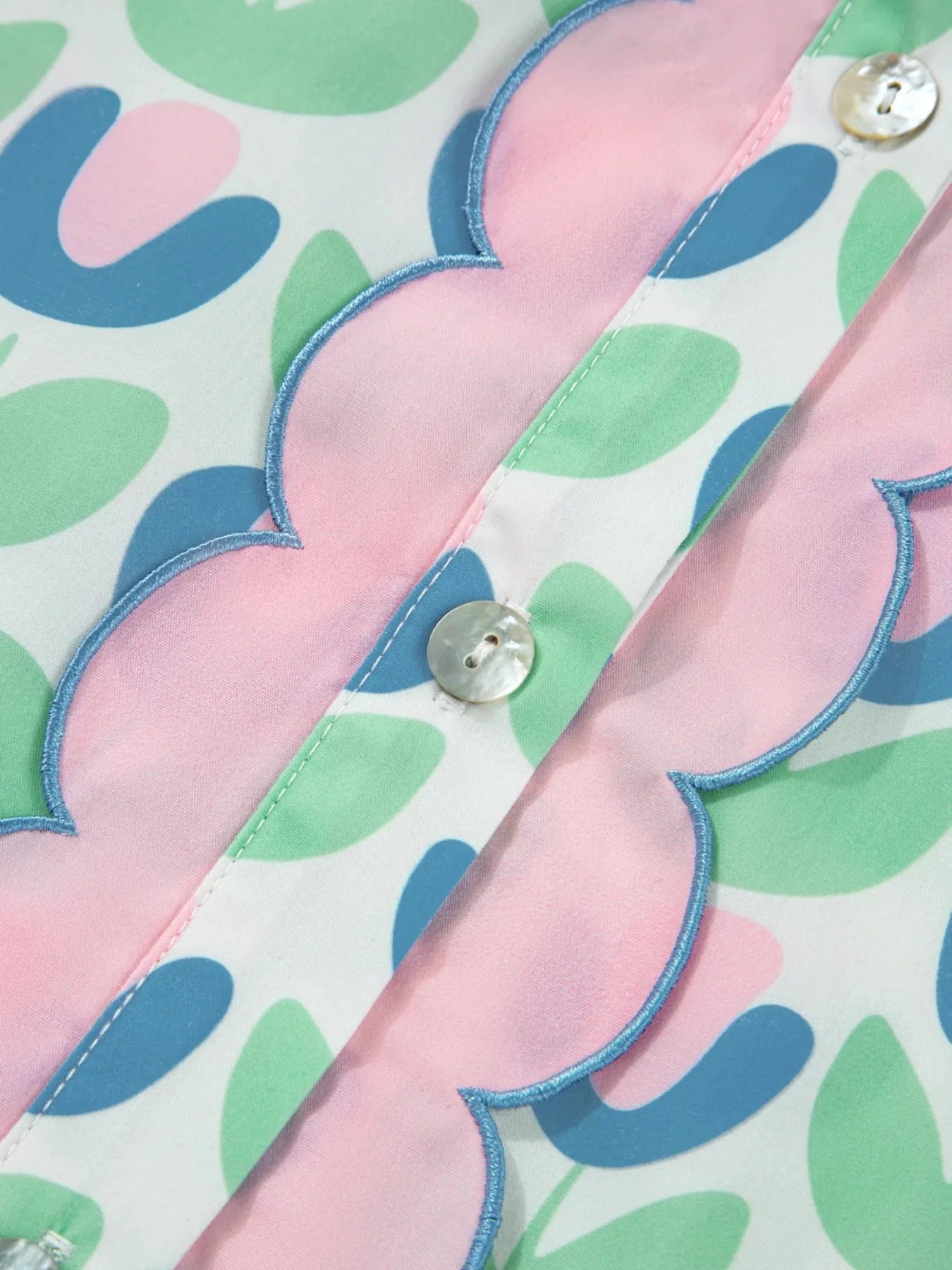 Printed Long Sleeve Shirt Dress