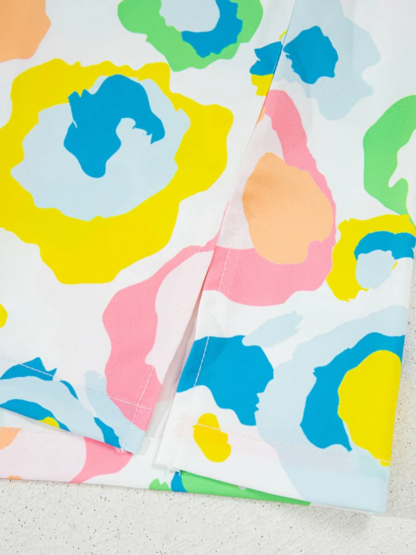 Printed Short Sleeve Blouse