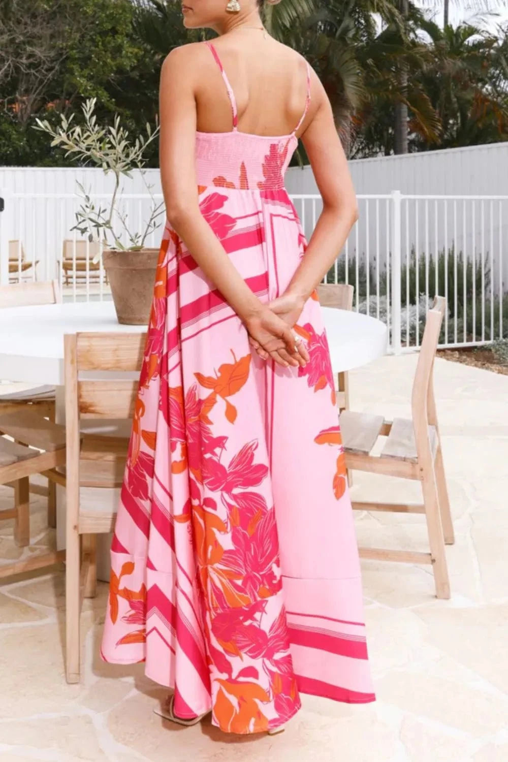 Printed Square Neck Cami Maxi Dress