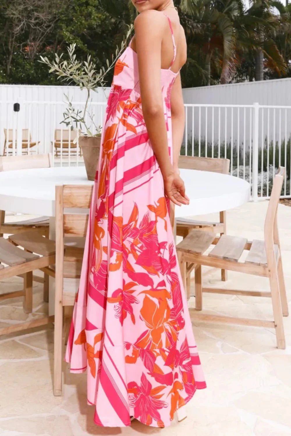 Printed Square Neck Cami Maxi Dress