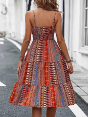 Printed V-Neck Cami Dress