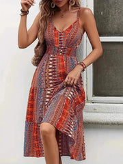 Printed V-Neck Cami Dress