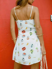 Printed V-Neck Cami Dress