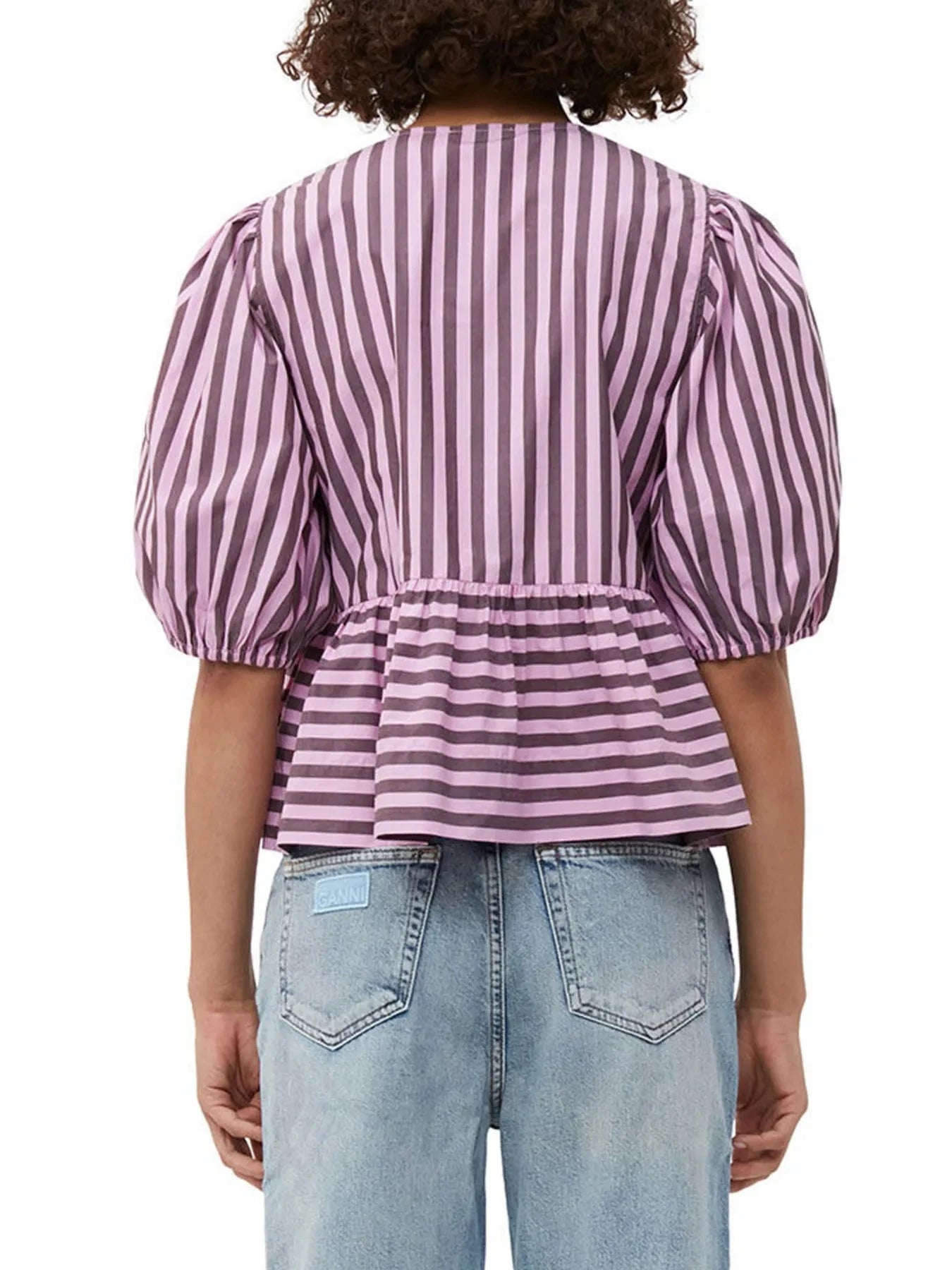 Puff Sleeve Bow Tie Blouse