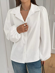 Puff Sleeve Button-Down Shirt