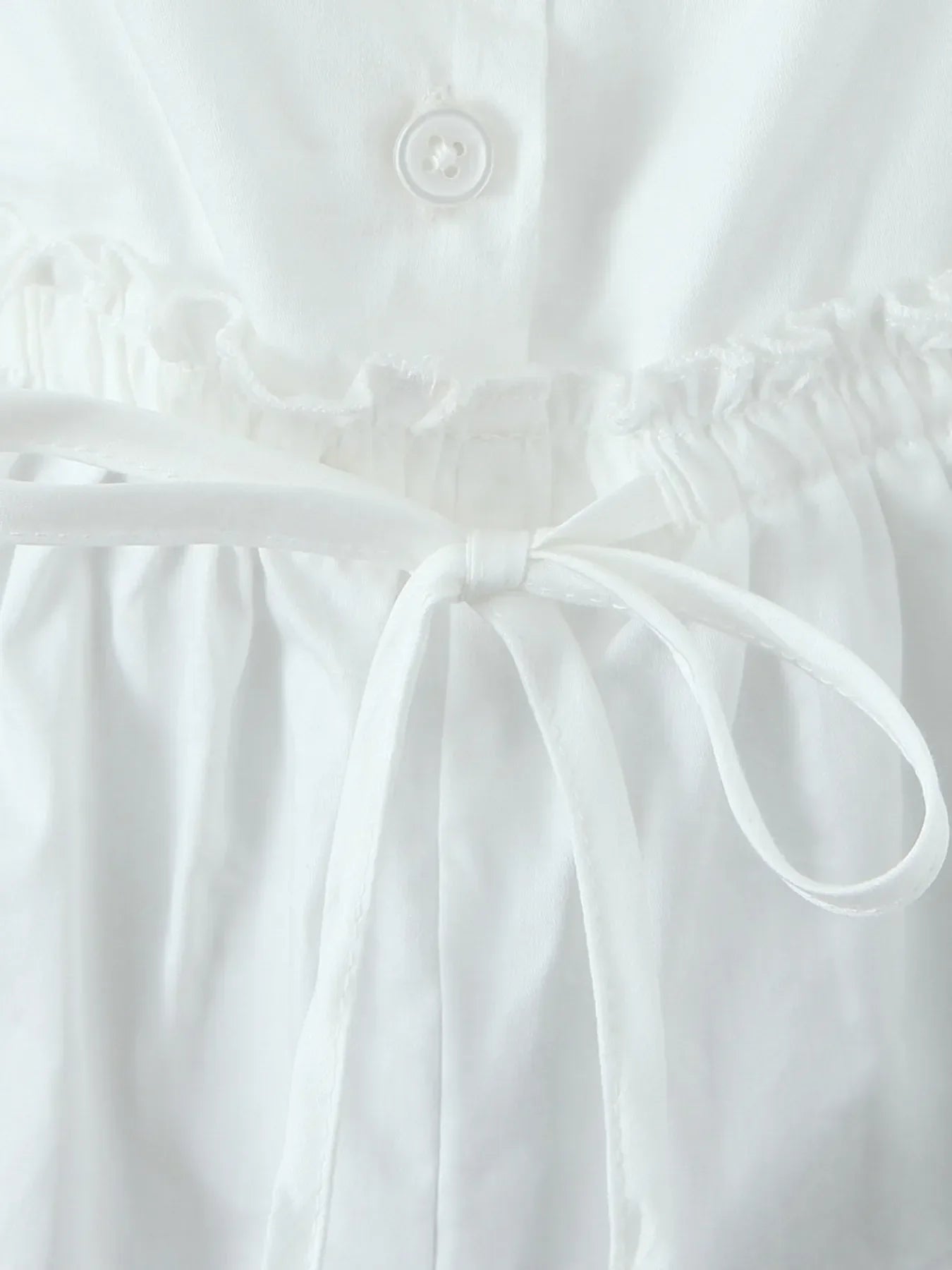 Puff Sleeve Ruffle Crop Blouse