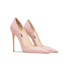 Quilted Leather Pointed Toes Heels