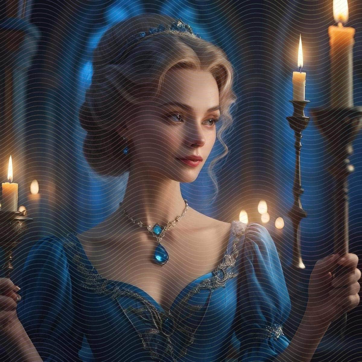 Rella Princess Holding a Candlestick