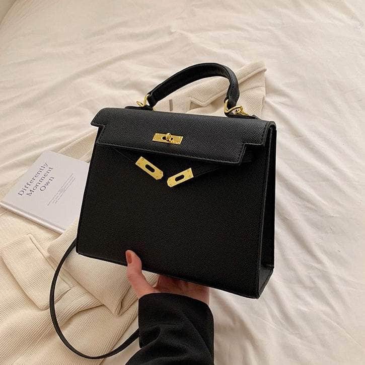Retro Mini Crossbody Handbag Black / Large