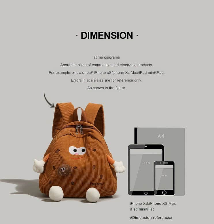 Retro MR PUFFER Cordroy Backpack