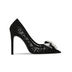 RhineStone Pearl Bow Deco Monogramm Stiletto Heels