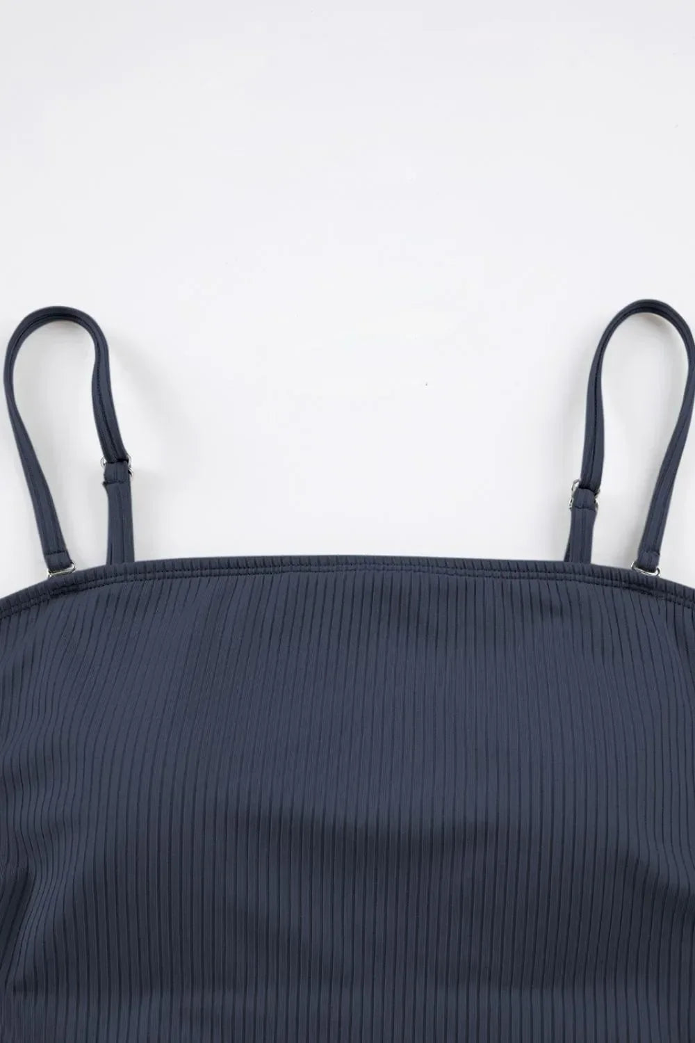 Ribbed Drawstring Sides Cutout One Piece Swimsuit