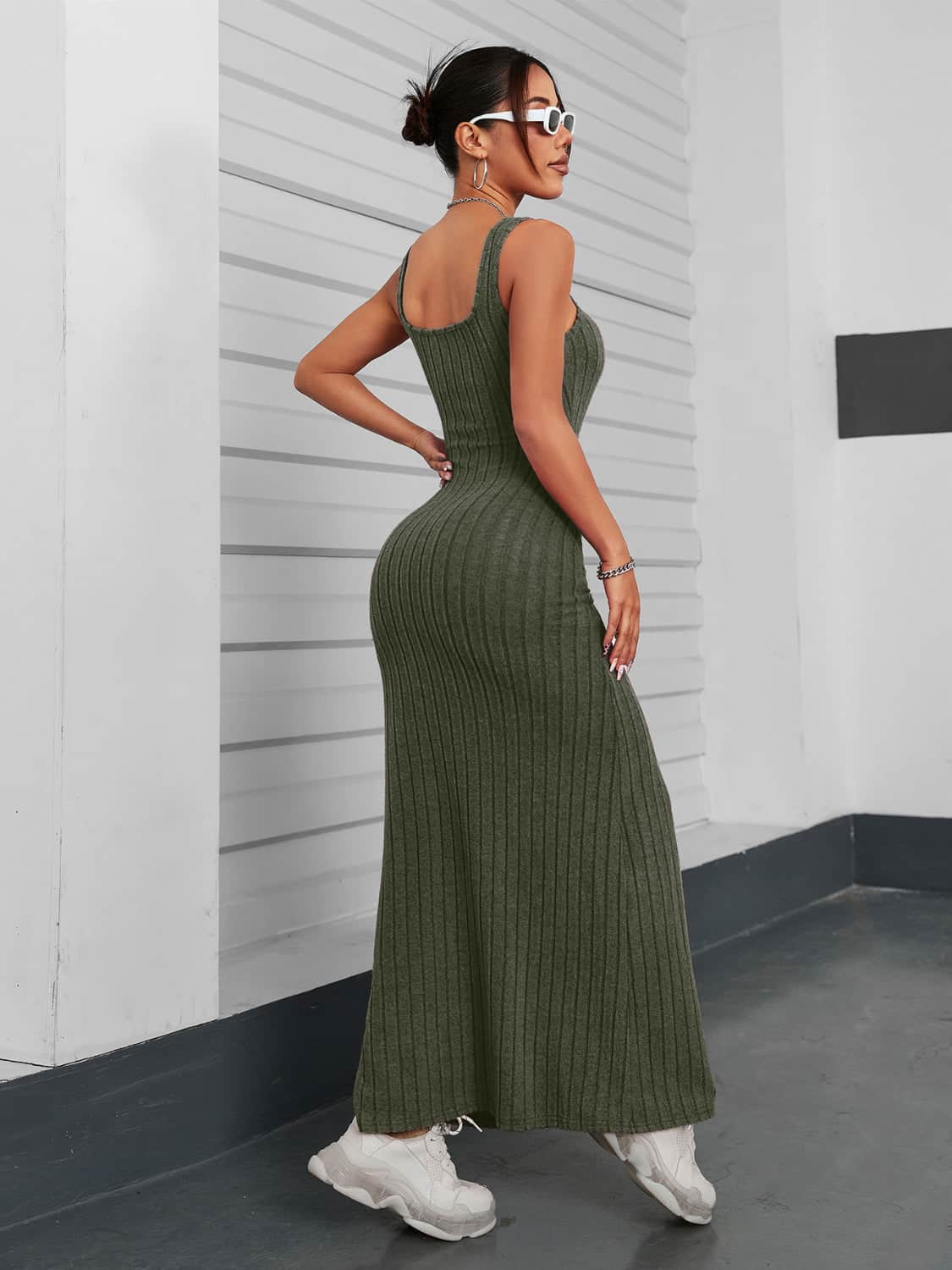Ribbed Maxi Tank Dress