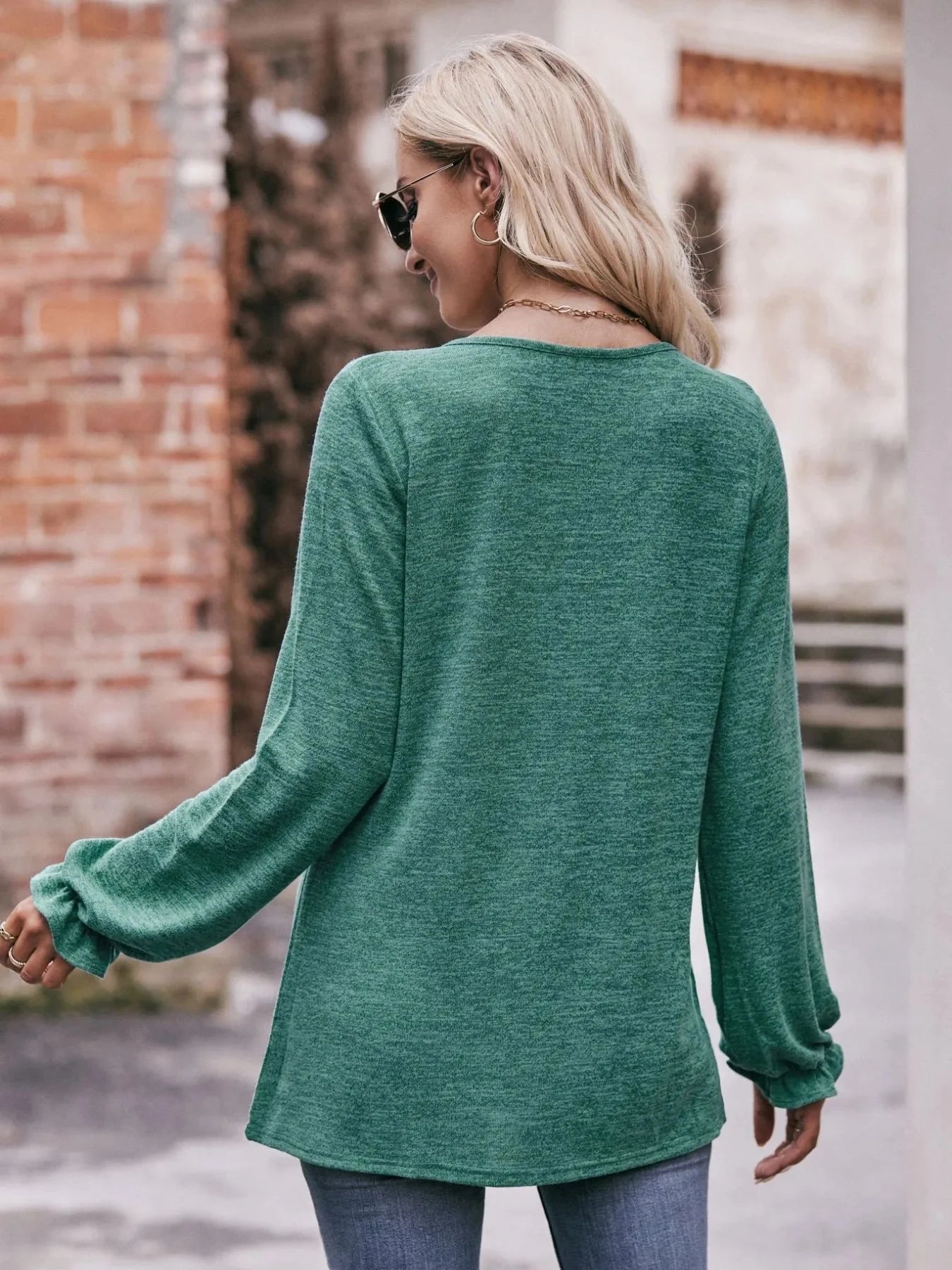 Round Neck Long Sleeve Casual T-Shirt