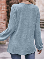 Round Neck Long Sleeve Casual T-Shirt