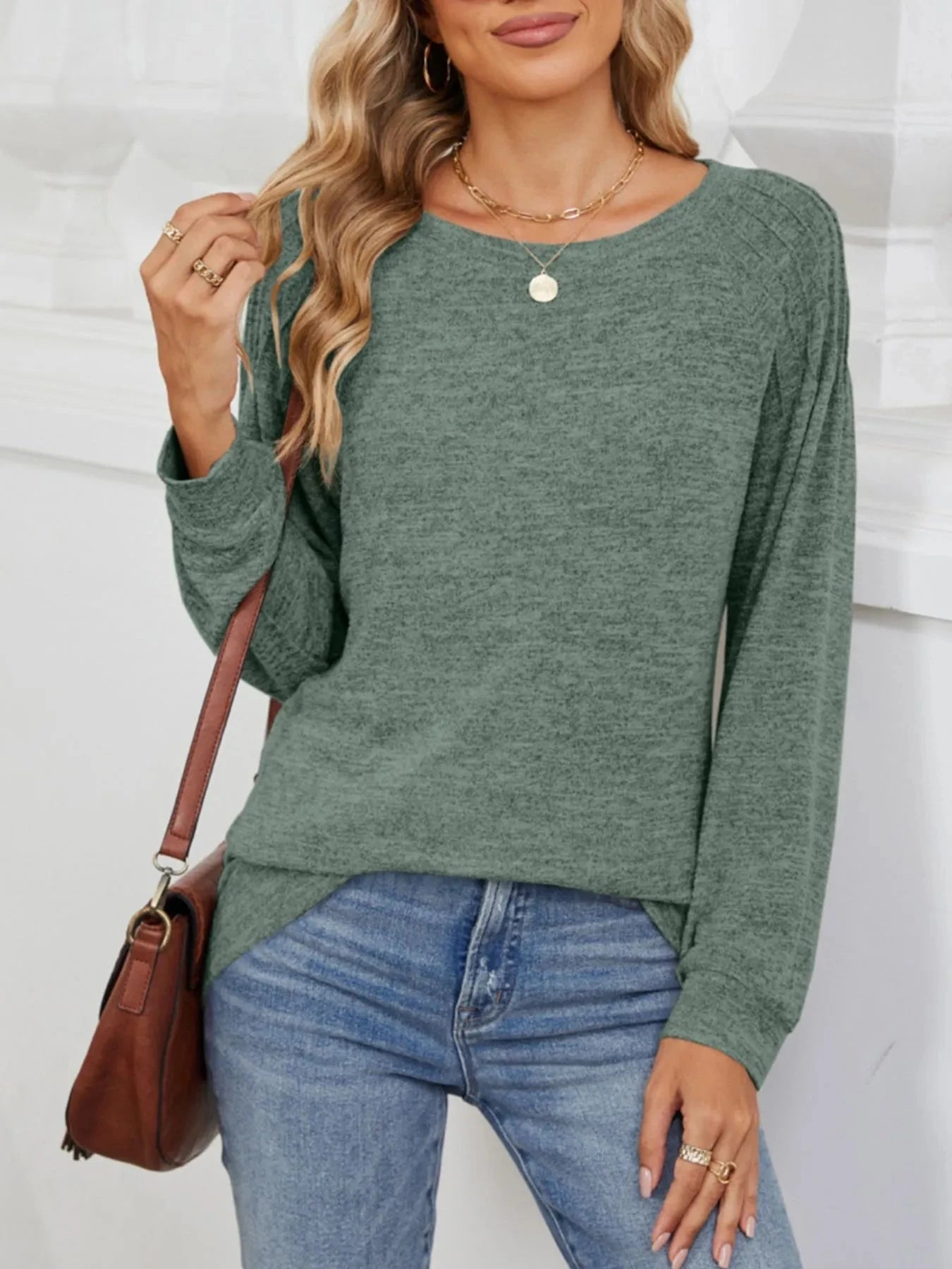 Round Neck Long Sleeve T-Shirt
