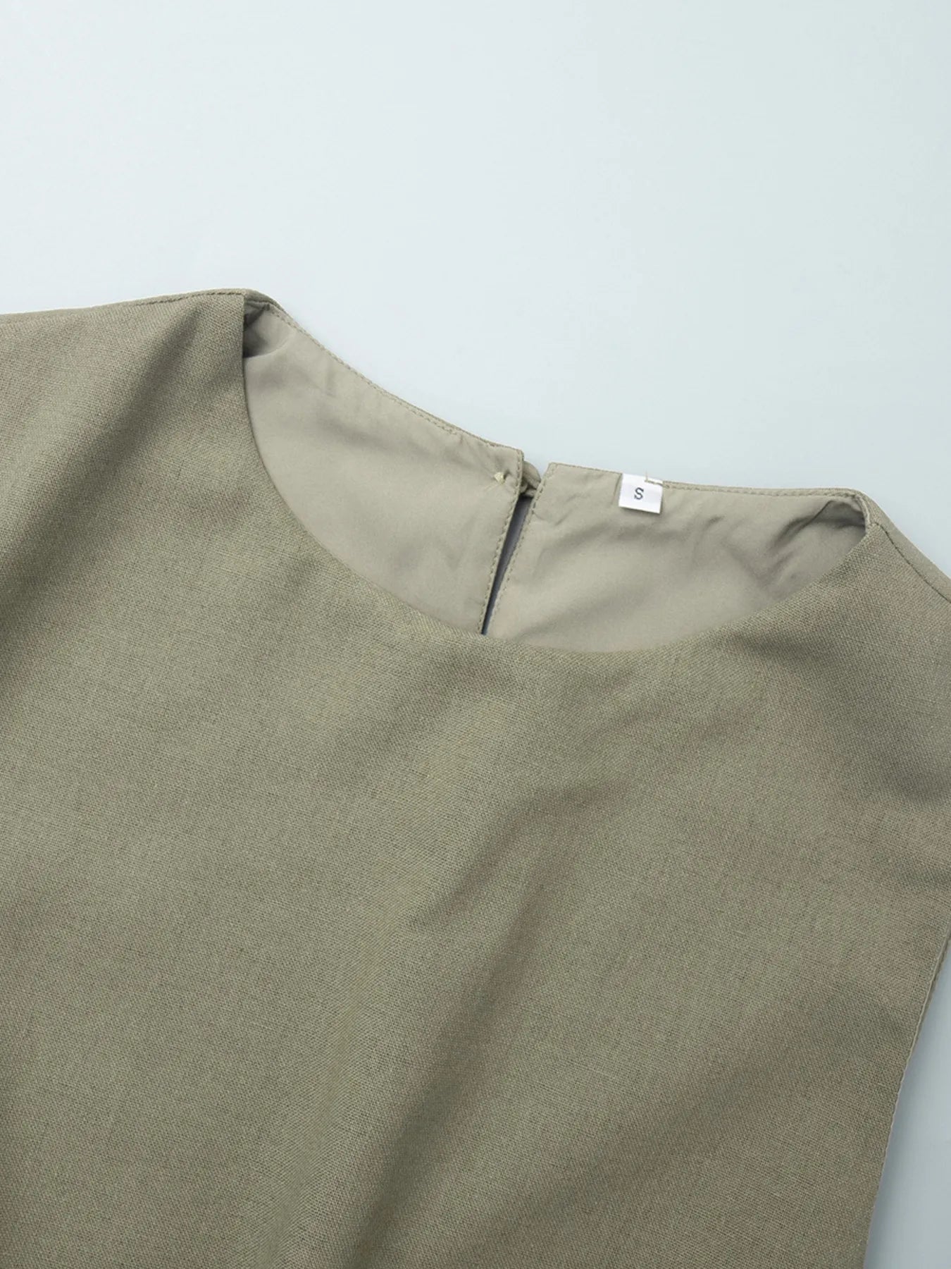 Round Neck Sleeveless Top and Skirt Set