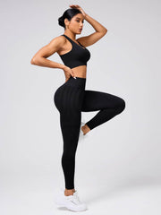 Round Neck Wide Strap Tank and Leggings Active Set