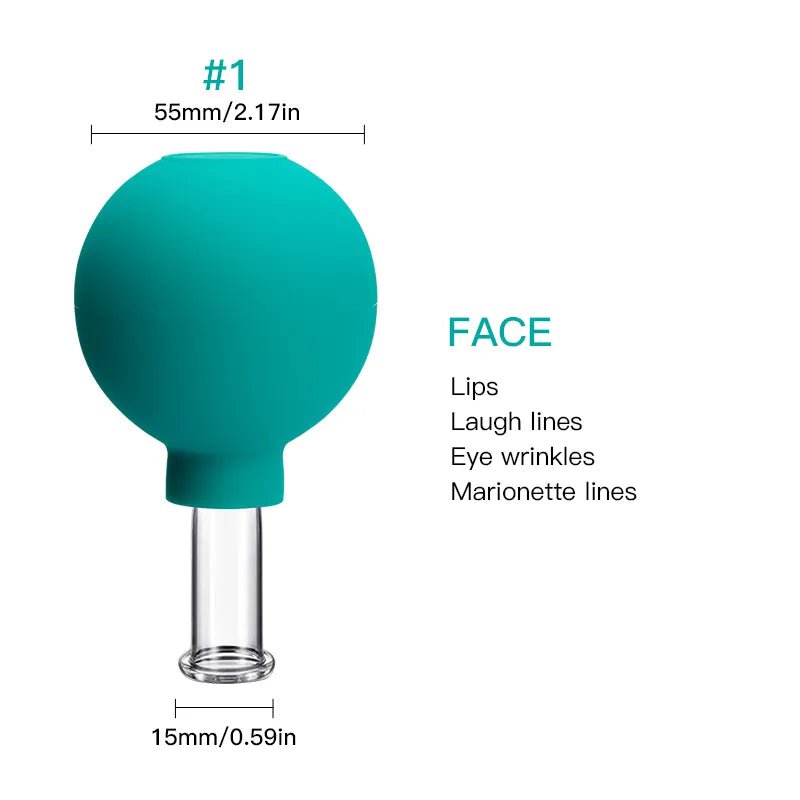 Rubber Face Massager: Vacuum Cupping for Skin Lifting, Anti-Cellulite