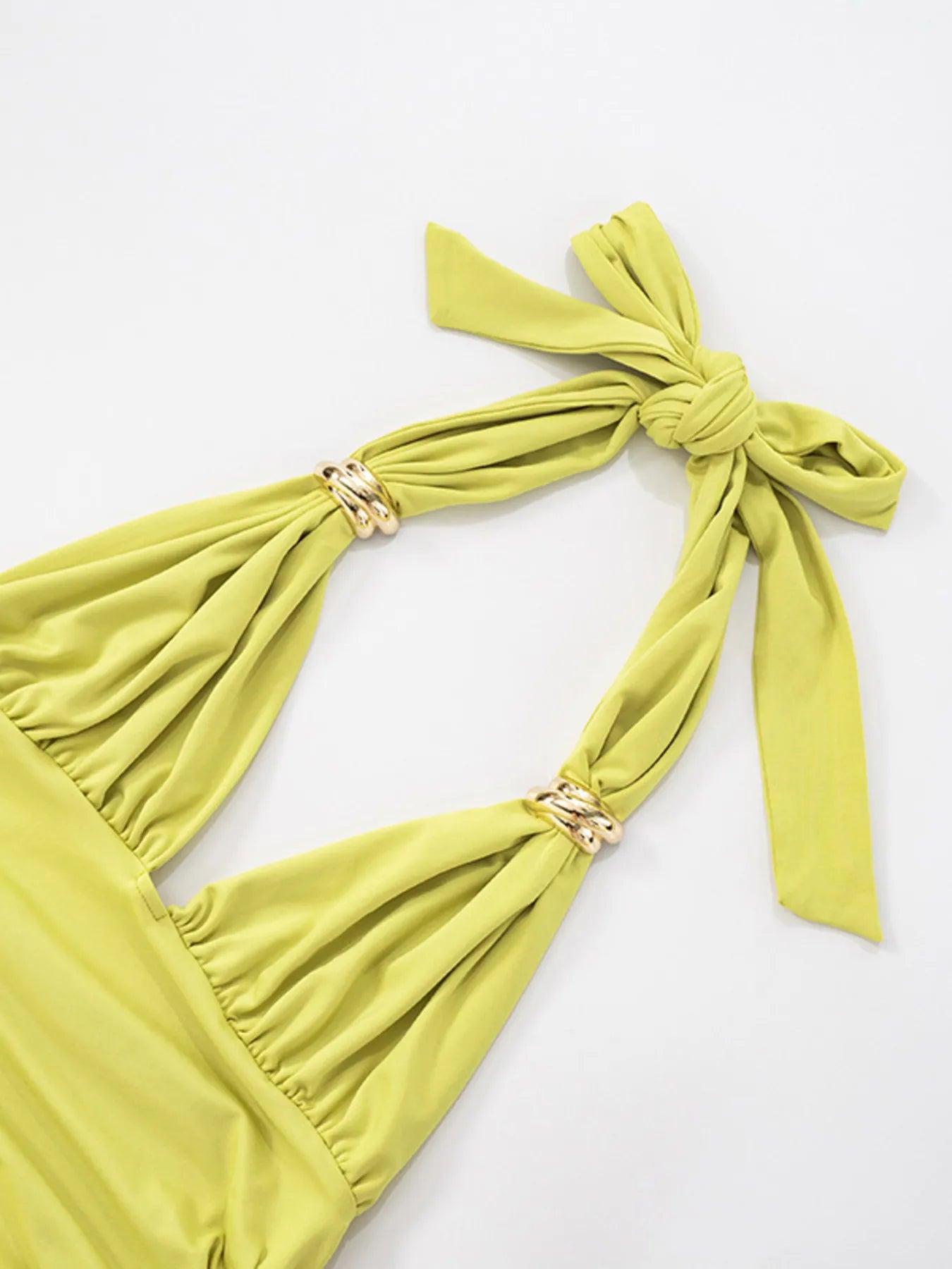 Ruched Halter Neck Bodycon Mini Dress