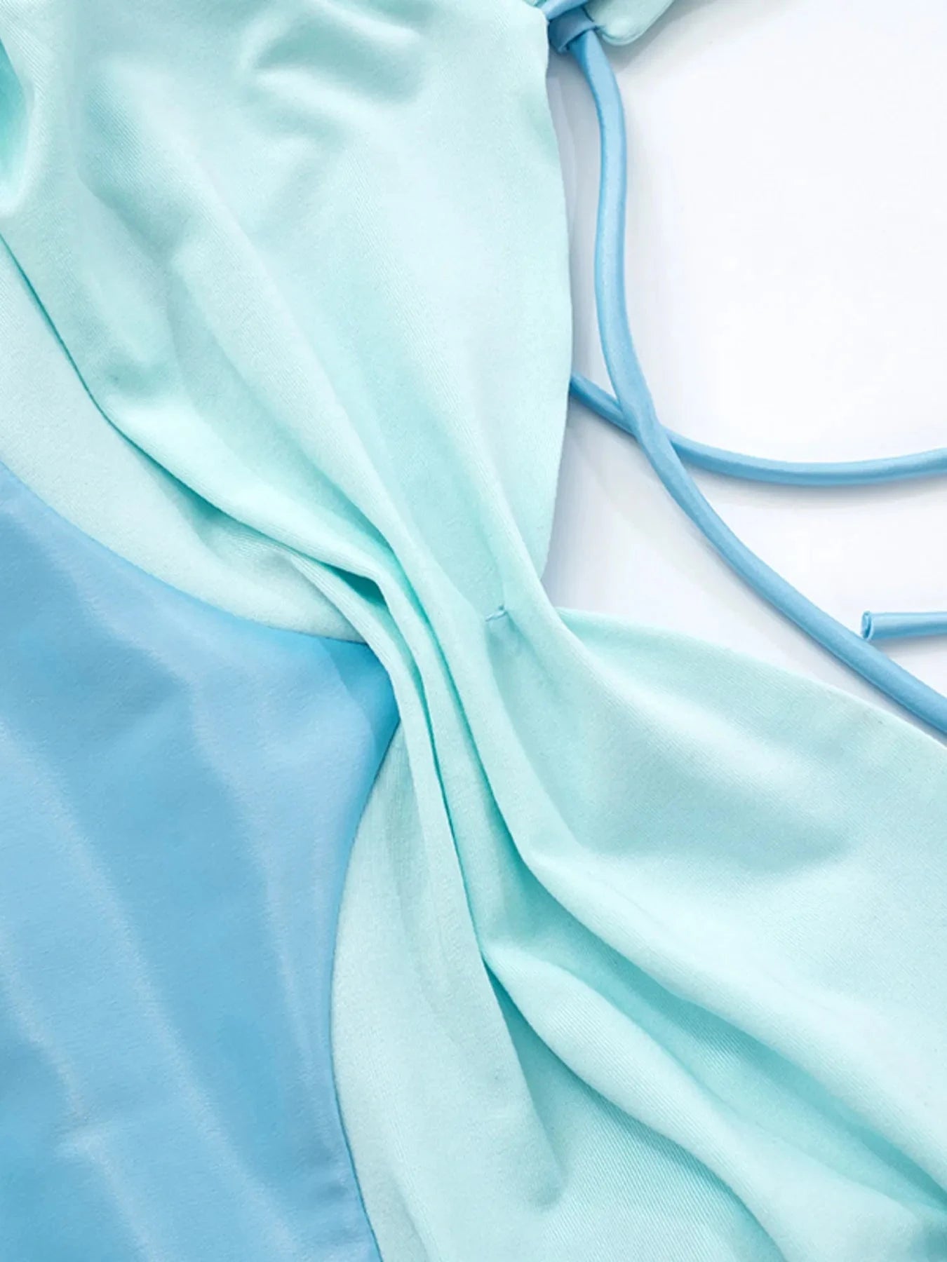 Ruched Lace Up Cami Mini Dress